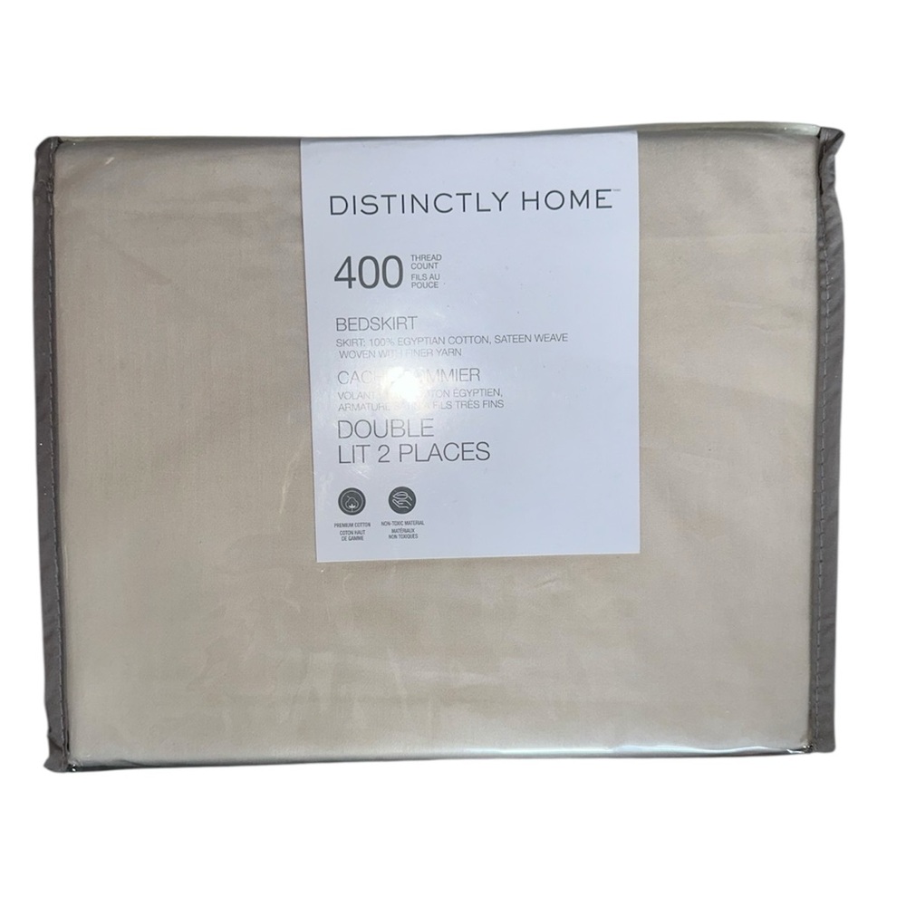 DISTINCTLY HOME Egyptian Cotton Bedskirt in Taupe